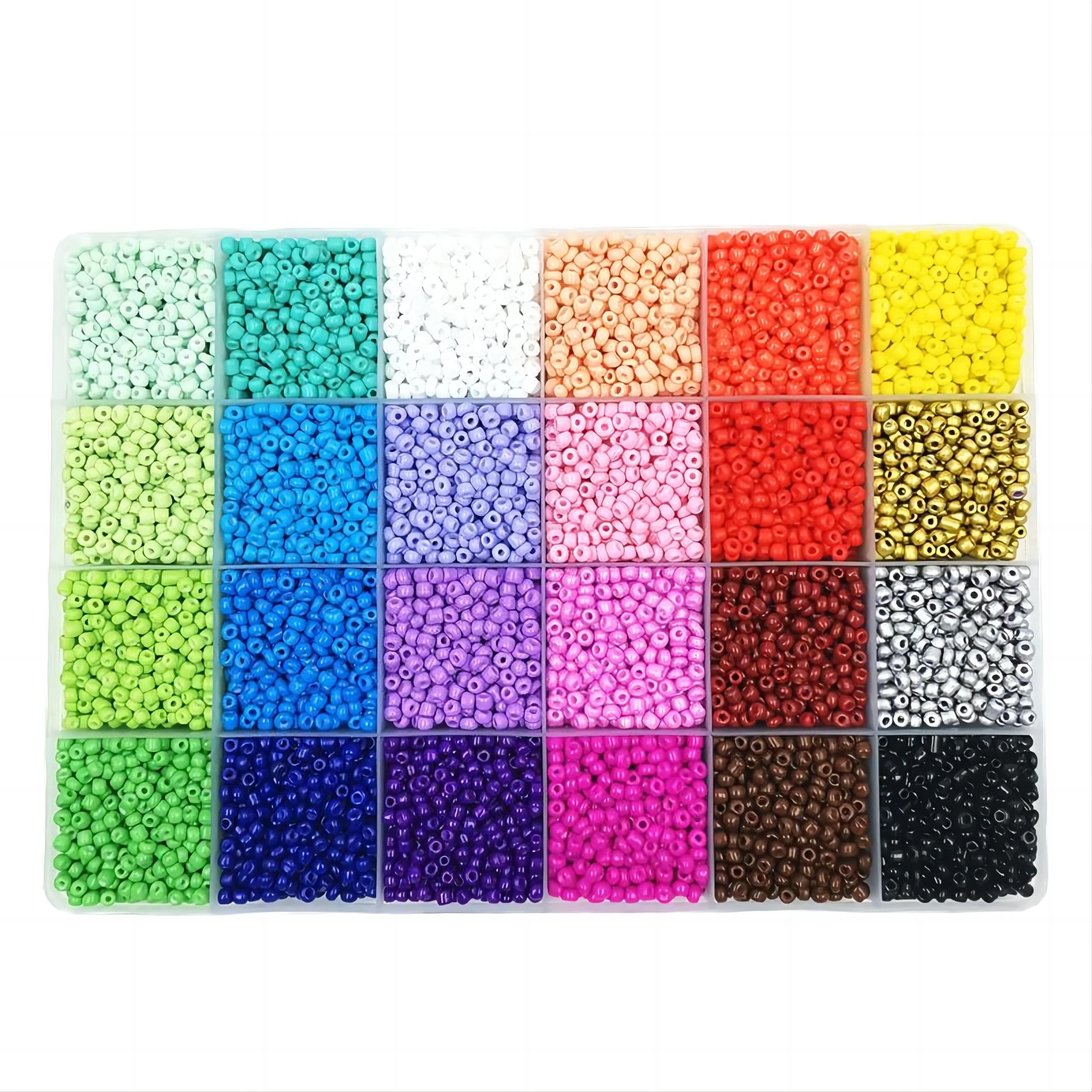 24-Case 3mm Lacquered Glass Beads Diy Handmade Beaded Material Bracelets Necklaces Earrings Jewelry Making Kit For Halloween glass beads jewelry making kit