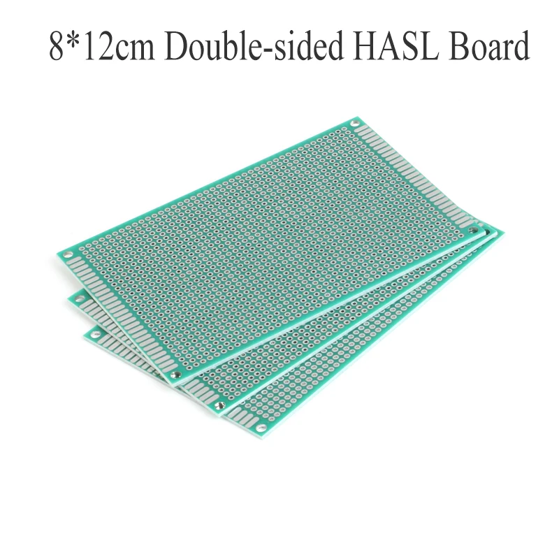 

2pcs 8*12cm Board Universal Circuit Board Experimental Test Double-sided Spray Tin Hole Board Perforated Board PCB For Arduino