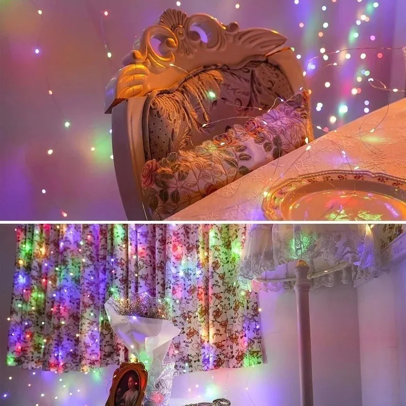 รูปสินค้า แบตเตอรี่ LED 100 ดวง สำหรับตกแต่งแคมป์ปิ้ง งานแต่ง คริสต์มาส