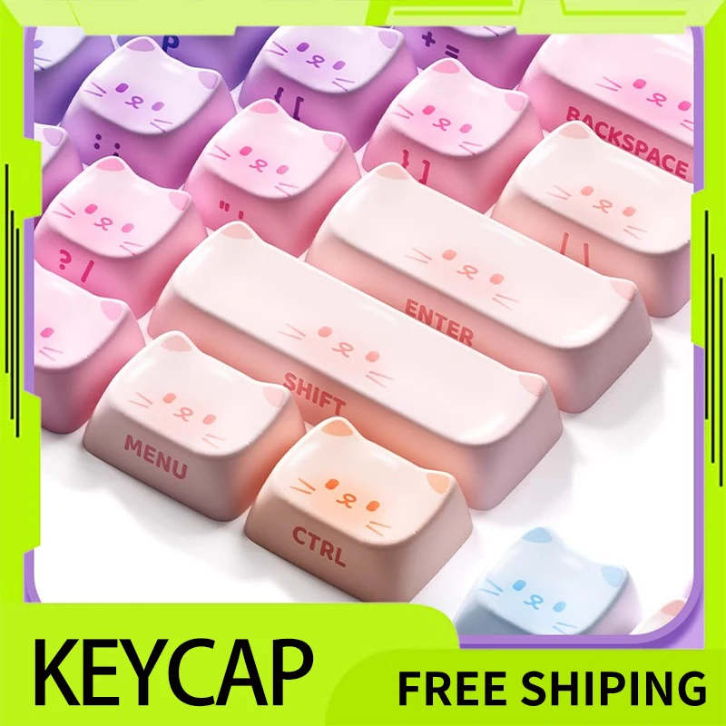 Akko Mechanical Keyboard Keycap Rainbow Cat Mao Keycap