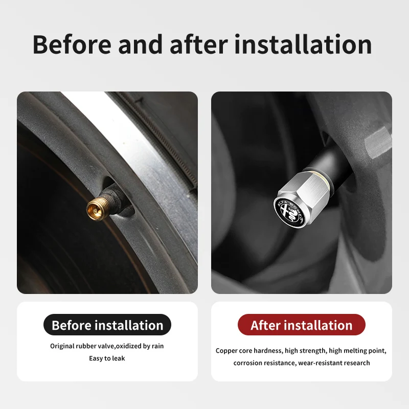 5pcs Anti-Theft Car Tire Valve Protection Caps