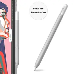 Colorful Anti - Slip Shockproof Silicone Stylus Sleeve - Waterproof Touchscreen Pen Cover (Grey - White)