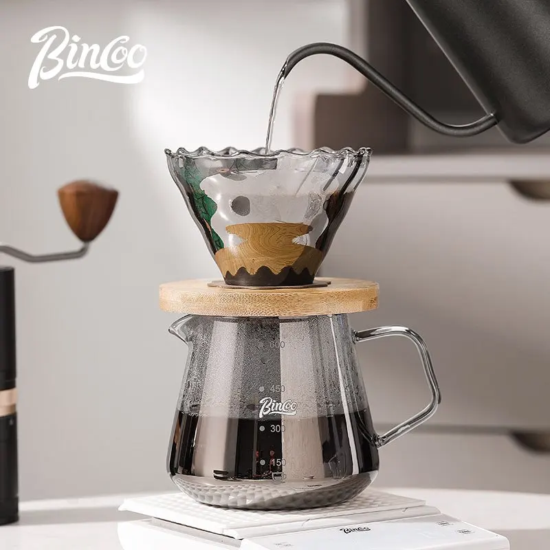 إبريق قهوة زجاجي 600 مل + فلتر