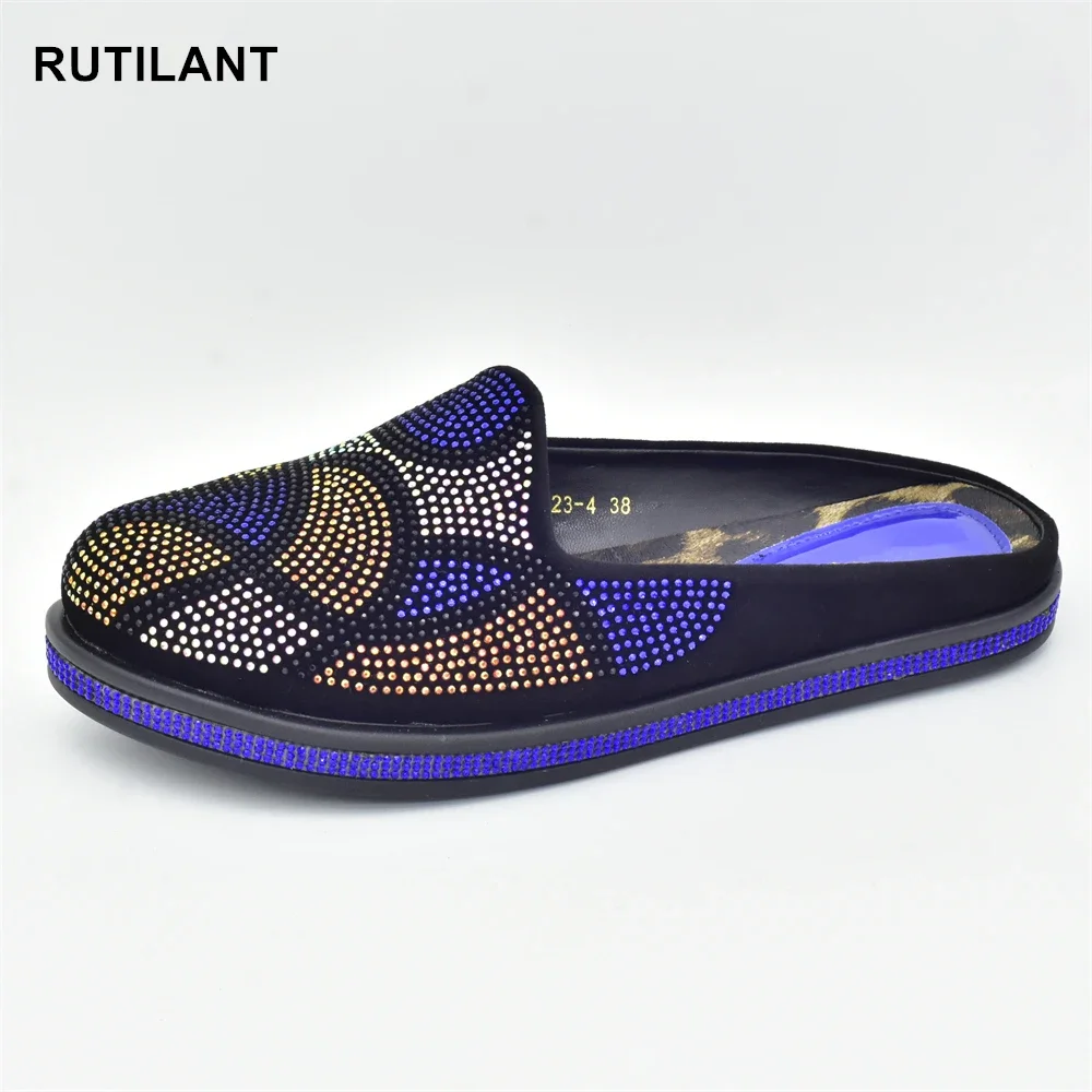 

Новинка, блестящие женские туфли с закрытым носком, блестящие женские мюли из искусственной кожи, весенние свадебные сексуальные туфли