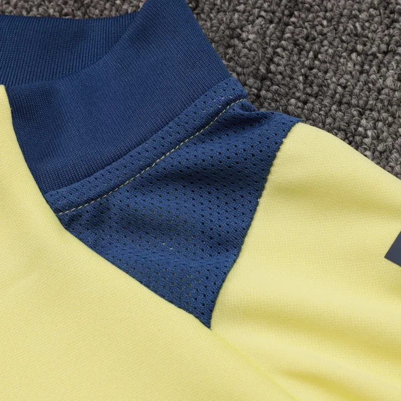 Adidas Soccer Jerseys Men Fashionable Quick-dry Long-sleevedHigh-Quality Zippered Sportswear Training Suit Blue