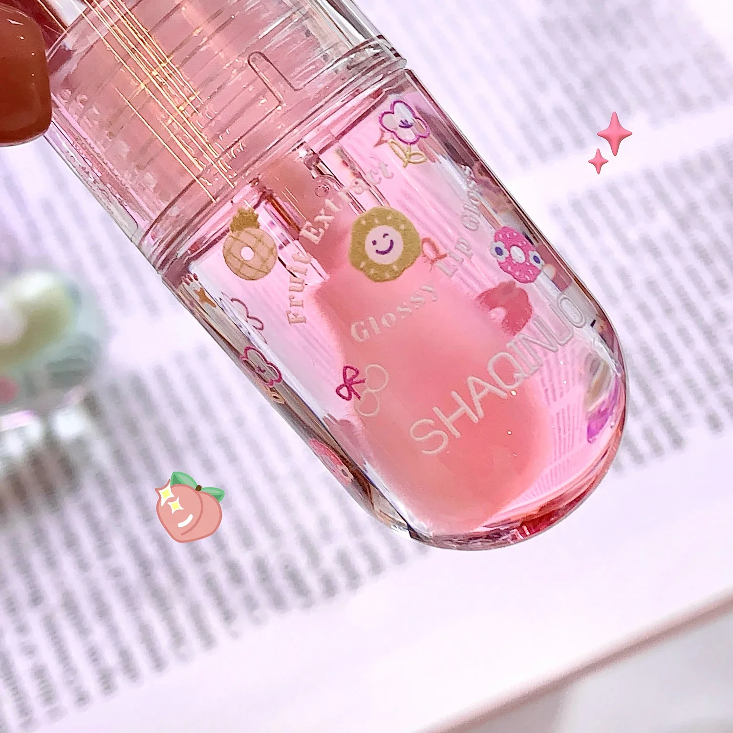 1/3Pcs Fruit Lip Oil Set Transparent Jelly Mirror Water Lip Gloss Nourishing Moisturising Anti-Dry Lips Plumping Makeup Care