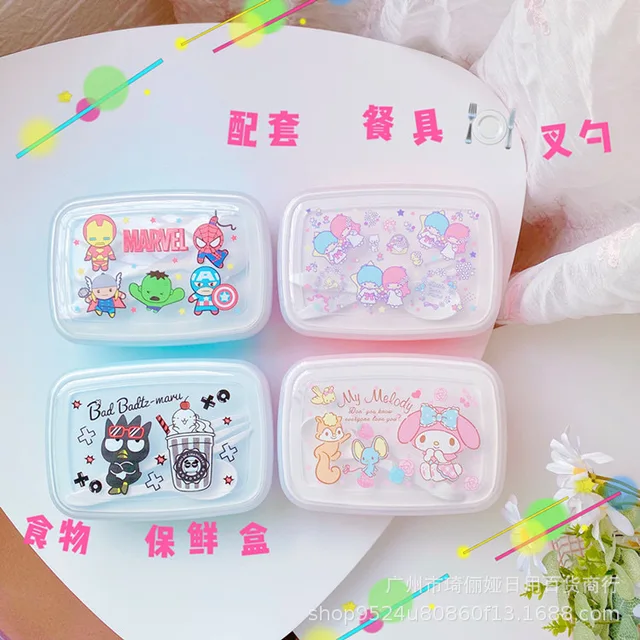Kawaii Anime Bento Box Sanrioed My Melody Kuromi Cute Cartoon Stainless  Steel Square Lunch Box for Children Adults Birthday Gift - AliExpress
