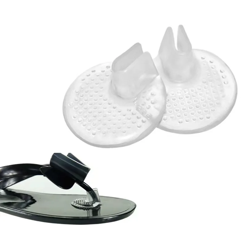 1 Pair Silicone Flip Gel Cushion Dots Non-Slip Flip Flops Gel Forefoot Insoles Toe Protectors