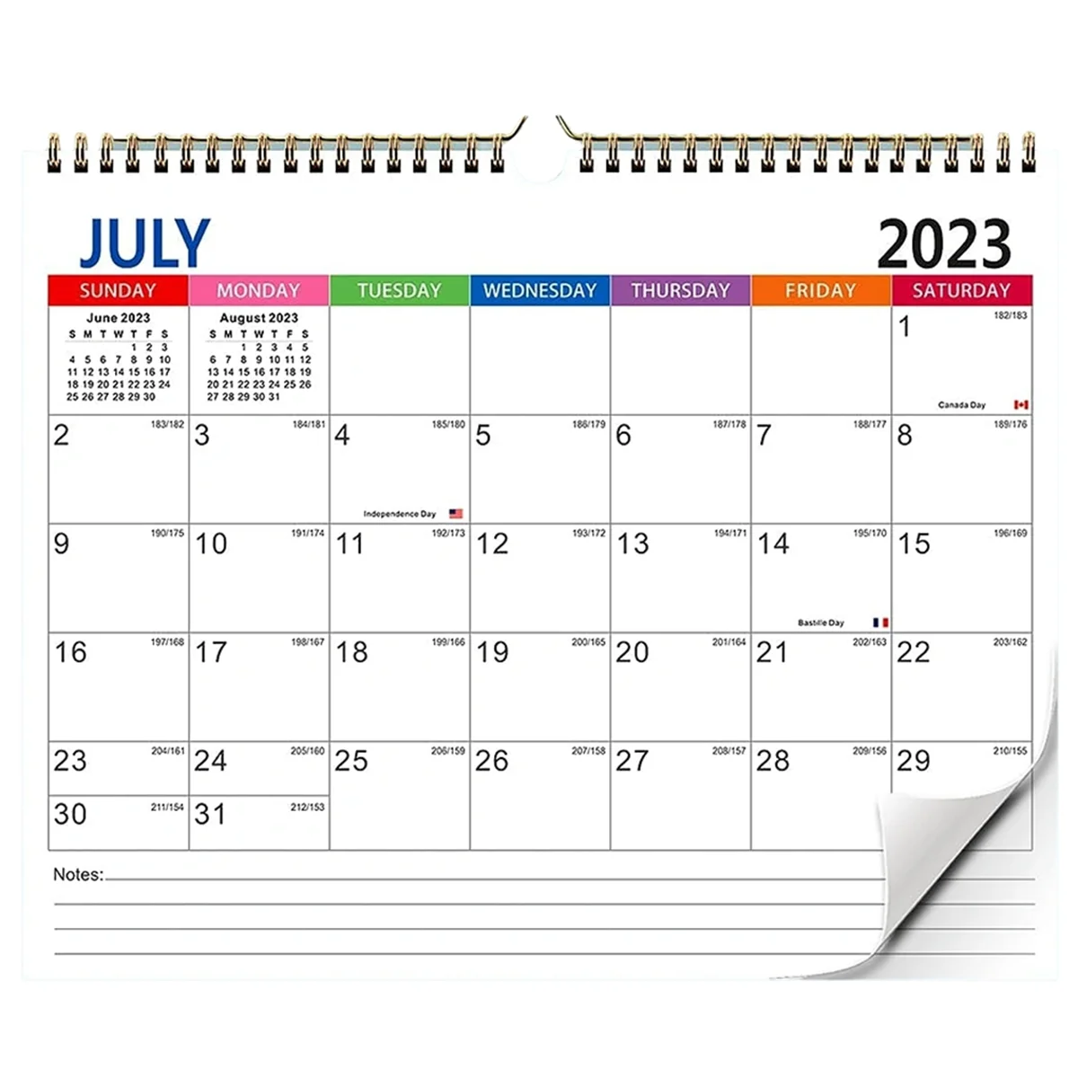 

Calendar 2023-2024 Wall Calendar, July 2023 - December 2024 Calendar, 18 Months Holiday Calendar