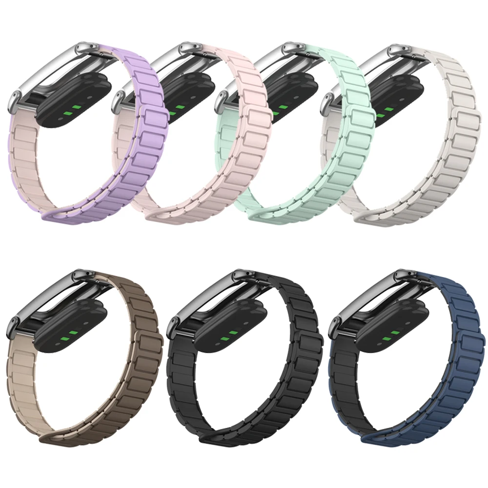 Silicone Magnetic Band with Metal Case - Soft Adjustable Replacement Wrist Strap Accessory