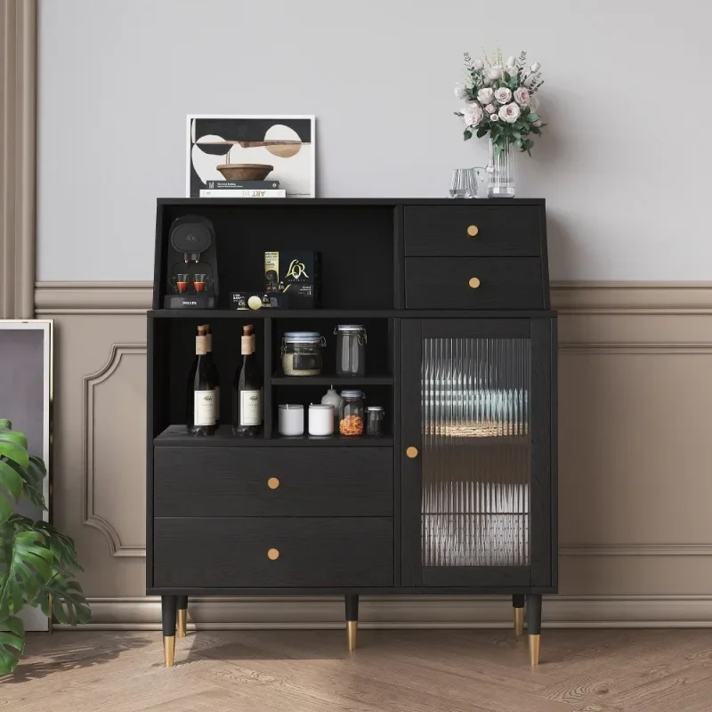 Prefab Sideboard Shelf et Cabinet Kitchen Dining Room Modern Table Storage Wheel Patio Furniture Outdoor Set Organizer Home