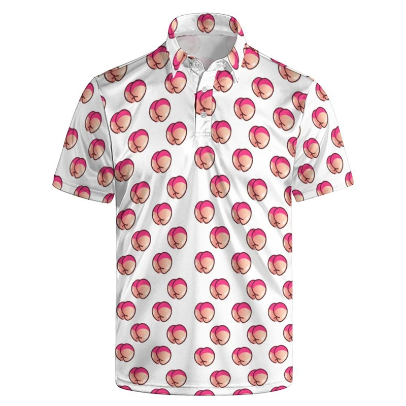 Creative 3d Printed Sexy Women Polo Shirt For Men Summer Personality Short Sleeve Loose T Shirts Tops Casual Tees Male Clothing