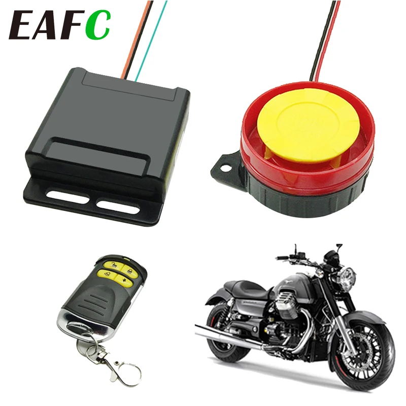EAFC 12V Motorcycle Alarm System Lock Motorbike Anti Theft Horn Alarm Warner Security System