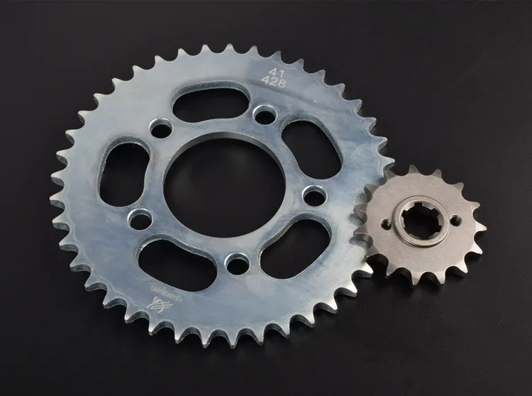 Front chain sprocket 428H 15T 17T rear 41teeth for QJIANG keeway superlight 200 202 QJ200-2H chopper accessories