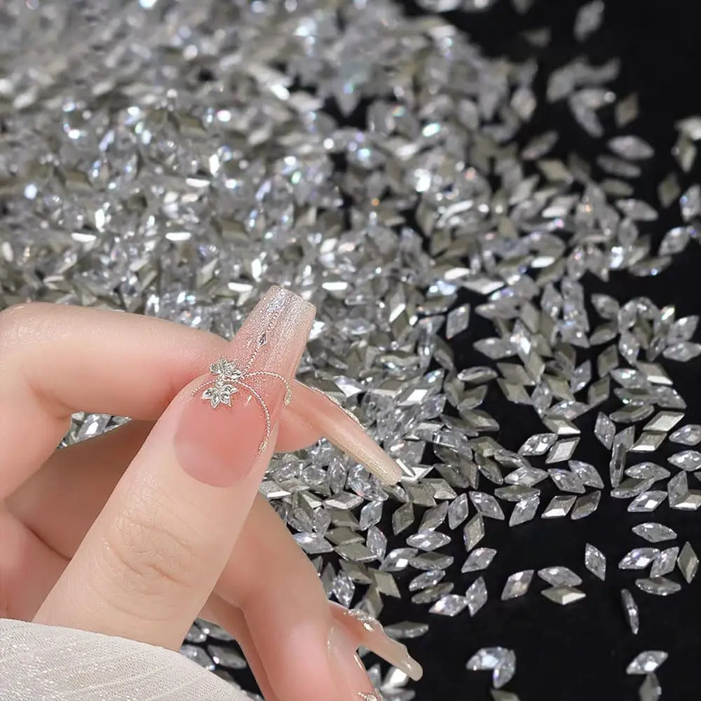 100PCS Zircon Nail Charms 3