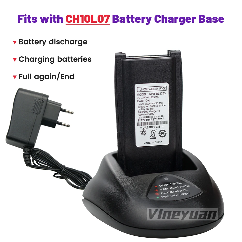 BL1703 1800mAh Replacement Battery for TC-700 TC-700U TC-780 TC-780M TC-710 TC-720 TC 800M TC-700V TC-780U TC-780V Relm RPU7500