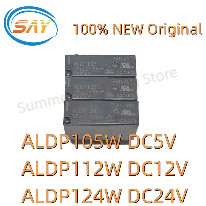 100 개 100% 새로운 원본 신호 릴레이 ALDP105W DC5V ALDP112W DC12V ALDP124W DC24V 5A 4pin 정상 열림 그룹
