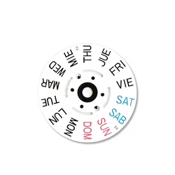 Watch Movement Replacement Calendar Date Day Wheel Disc Accessories (Day Disc ES EN)