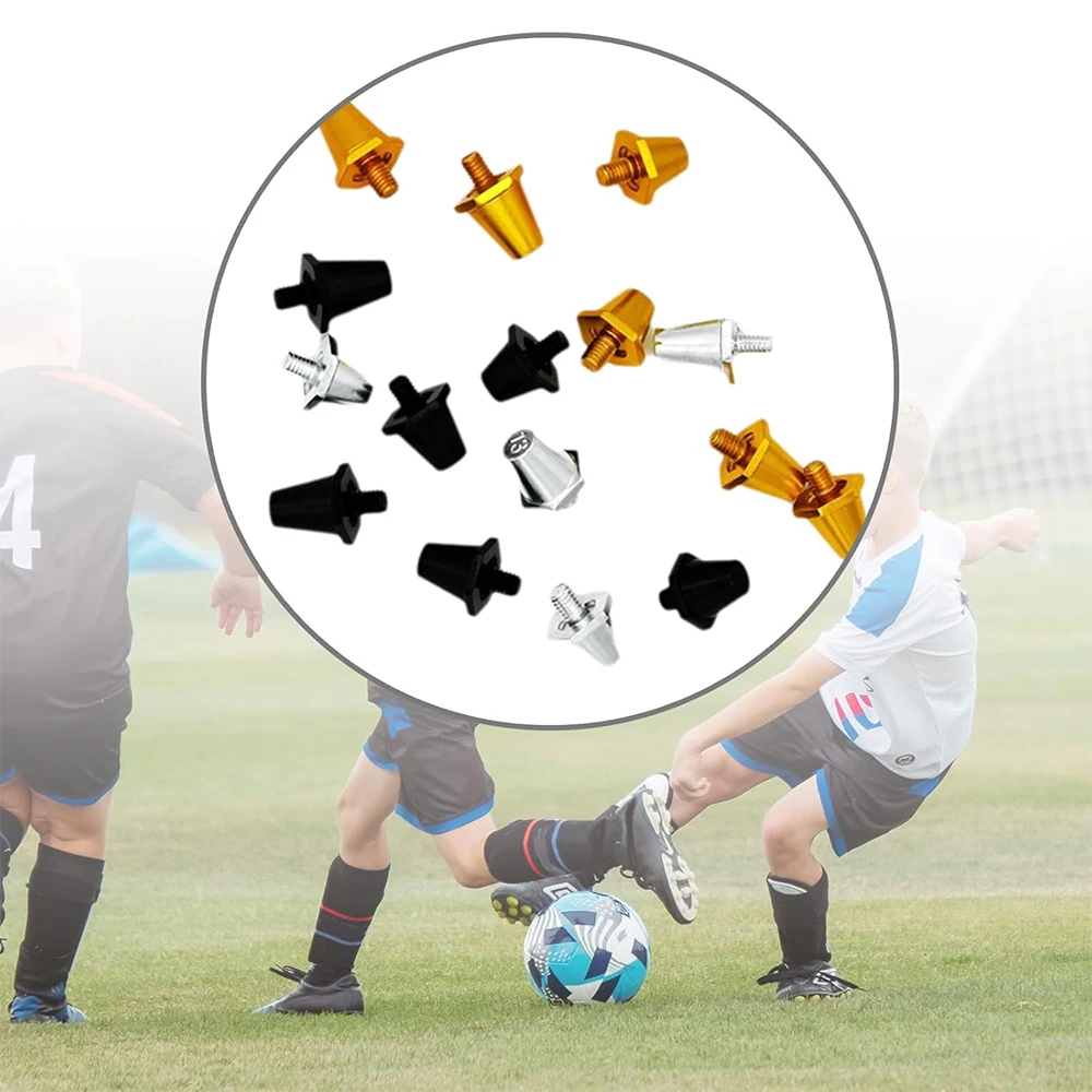 4/12PCS Football Boot Metal Spikes Set Soccer Shoe Studs Stable Replacement With M5 Thread for Athletic Sneakers Accessories