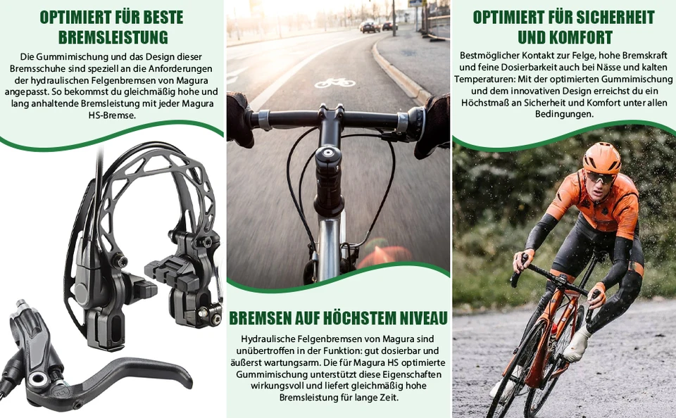 Magura HS11/HS33/HS33 R Plaquettes de Frein Noir 2018