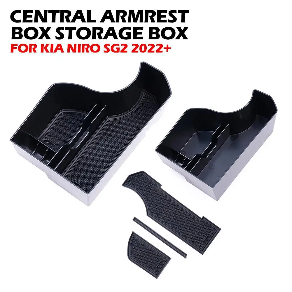 

Car Central Armrest Storage Box For Kia Niro SG2 EV PHEV 2022 Organizer Center Console ABS Plastic Centre Console Box Accessory