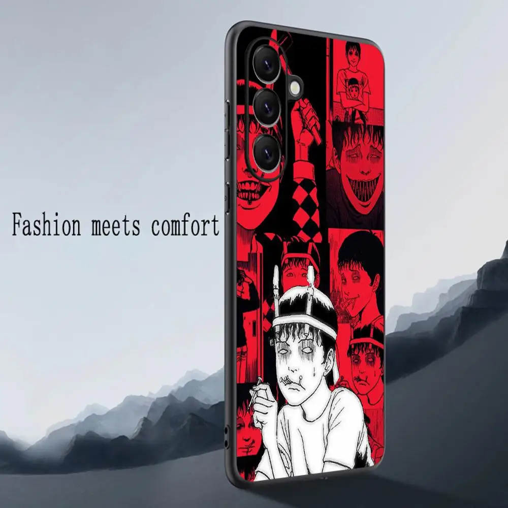 Tomie Junji Inspired Urban Horror Art Soft Black Phone Case