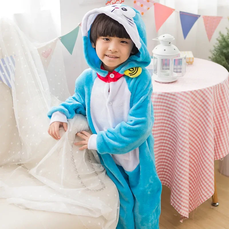 

Детская Пижама Onesie Doraemon Kumamon, детское боди для косплея, пижама, одежда для сна на Хэллоуин, костюм единорога, животного, комбинезон