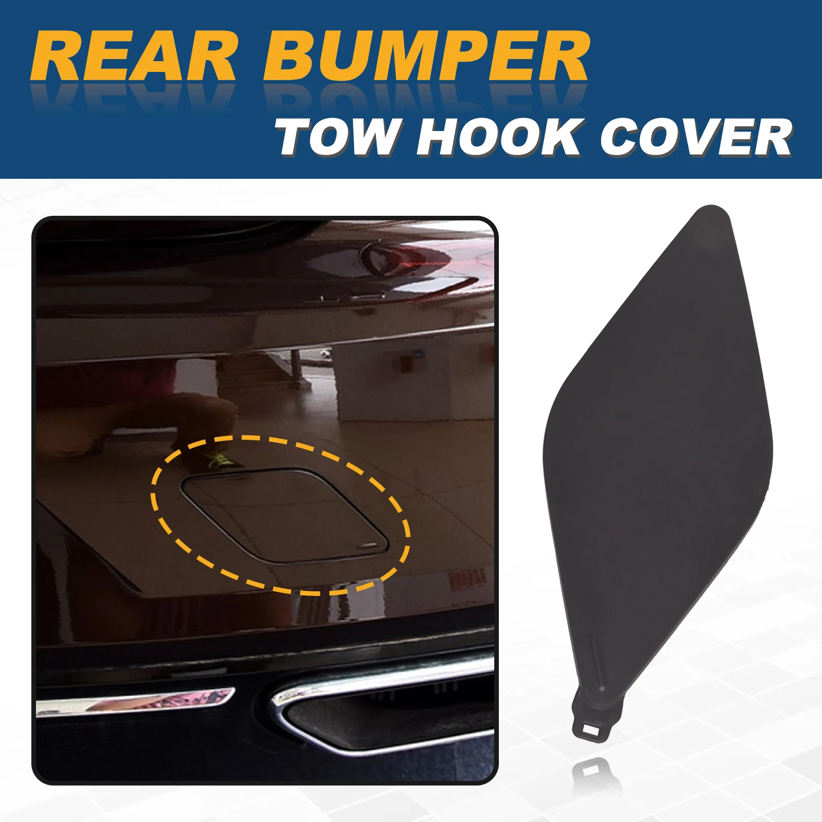 Rear Bumper Tow Hook Cap Towing Eye Cover For VOLVO S90-31383298 398400101 Right Passenger Side