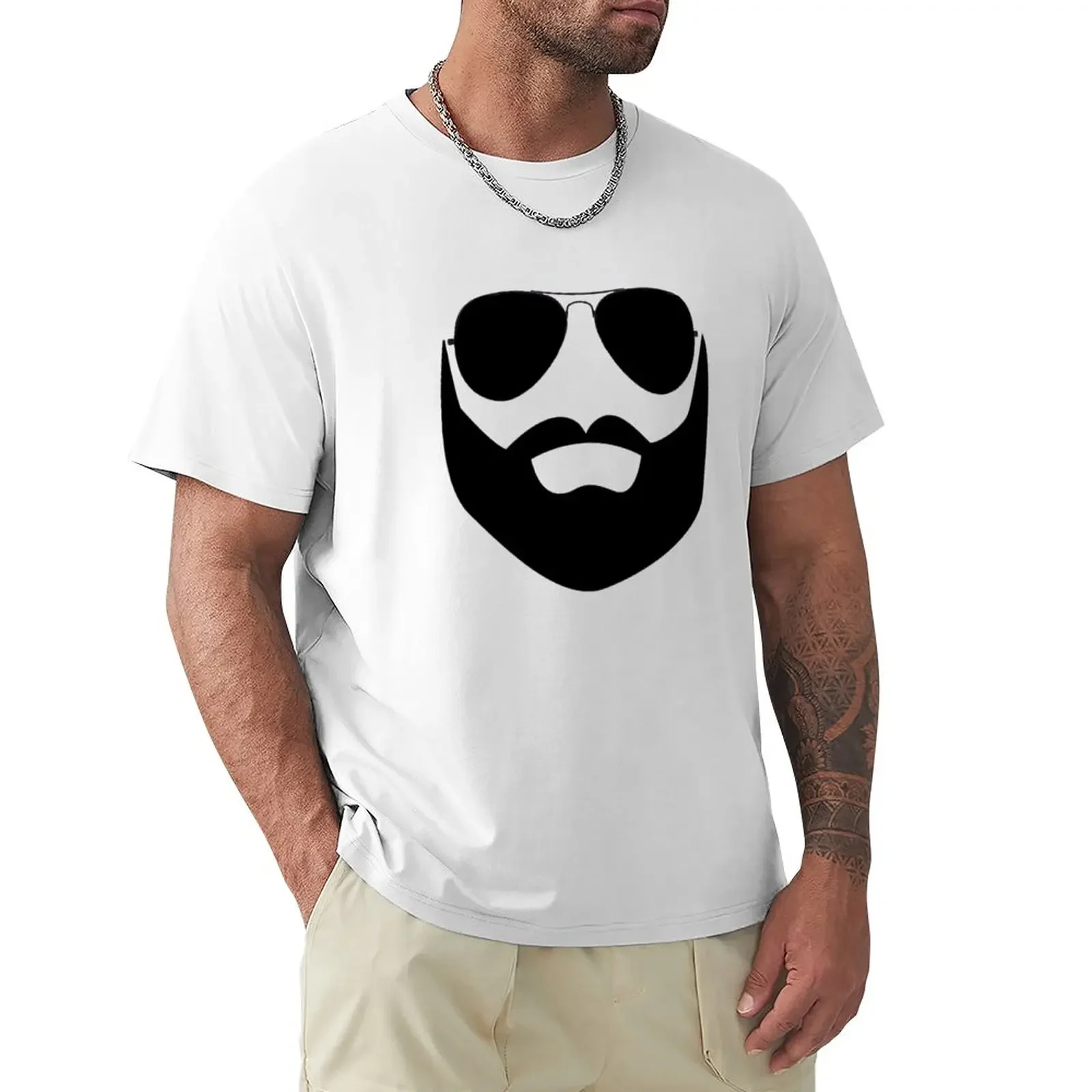 

Beard and Sunglasses T-Shirt aesthetic clothes boys animal print vintage sweat men t shirt