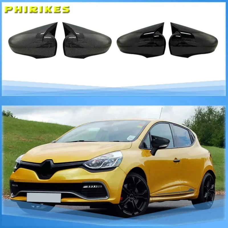 

For Renault Clio 4 MK4 Car Door Side Rearview Mirror Cover Side Mirror Cap Sticker Trim