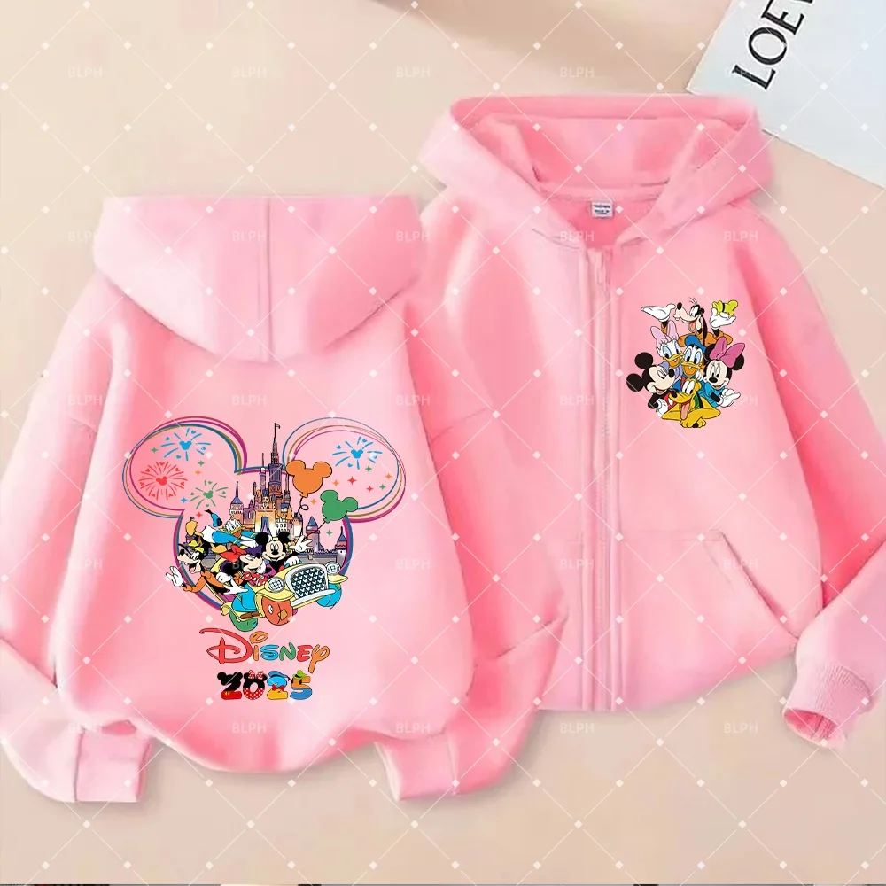 Sweat à Capuche Rose Disney 2023 - Mickey & Amis pour Enfant