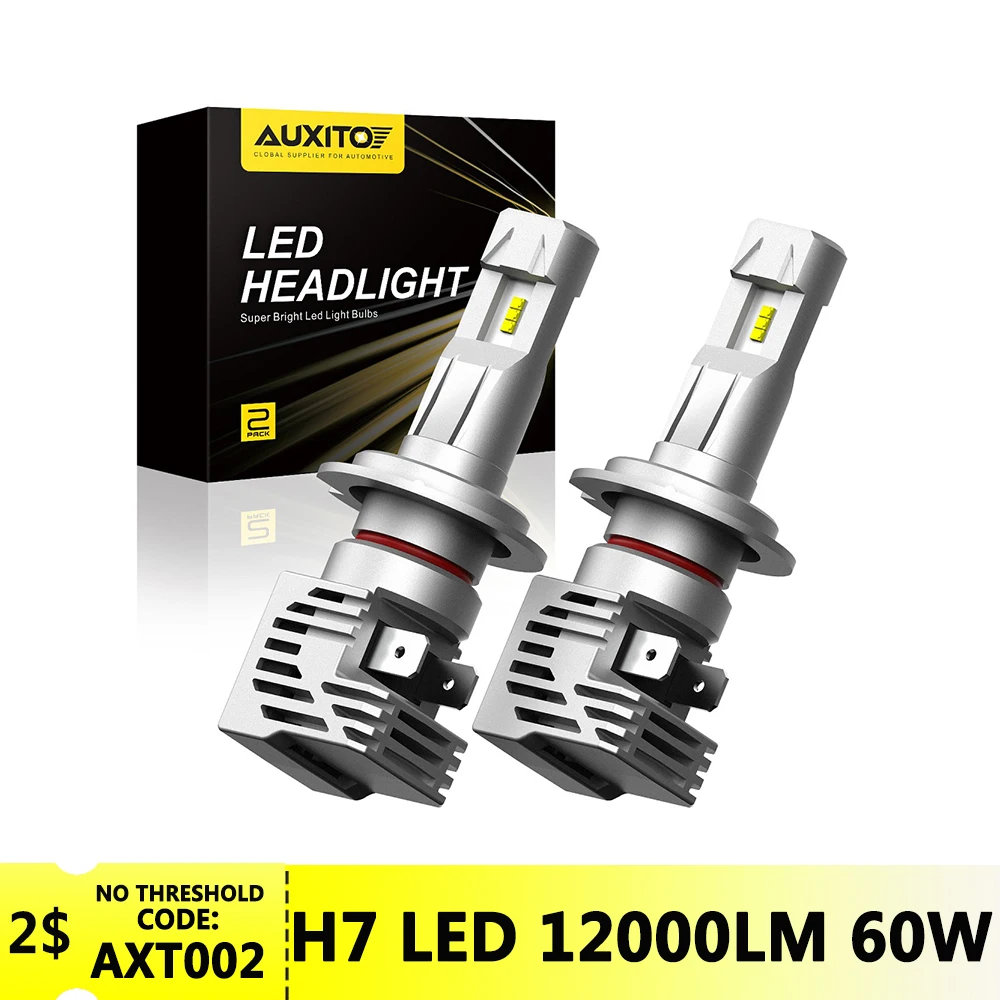 

AUXITO 2Pcs LED H7 Headlight 9007 HB5 9005 HB3 9006 HB4 9003 HB2 H4 H8 H9 H11 H13 For VW BMW Opel Audi Kia Renault Hyundai Ford