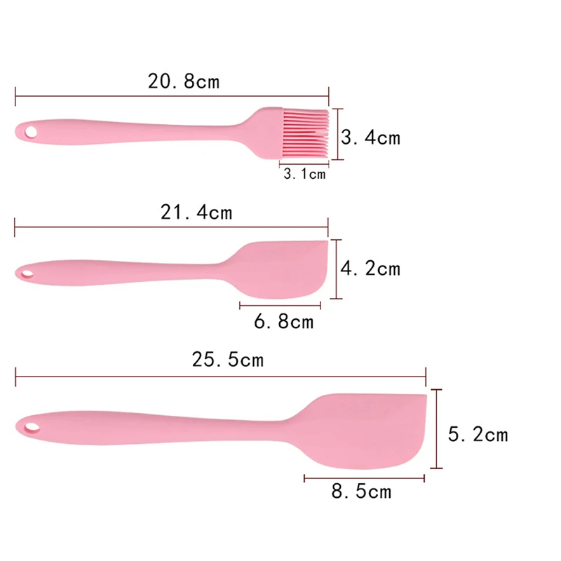 5Pcs Silicone Cooking Tool Sets, Heat-Resistant Kitchen Utensils-Spatula Scrapers Egg Beater Oil Brush