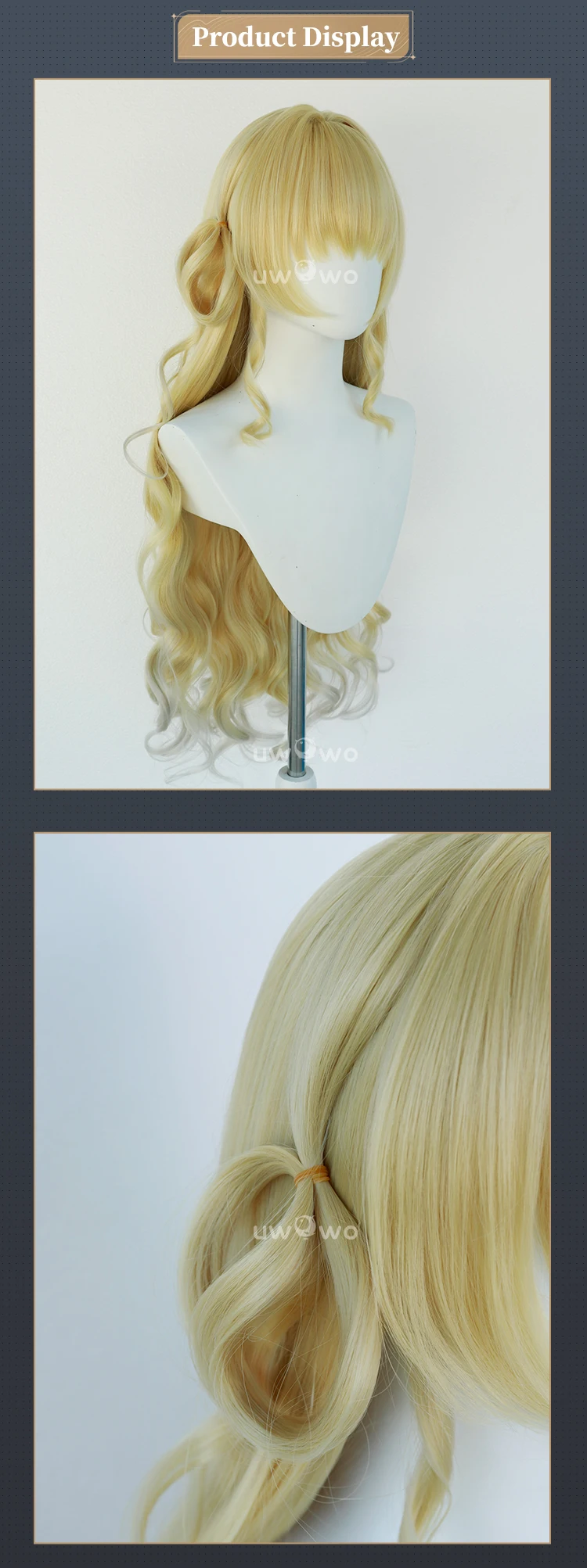Phoebe Cosplay Perücke - Wuthering Waves - Lang Gelb Gold Haar 12 Phoebe Cosplay Perücke - Wuthering Waves - Lang Gelb Gold Haar 3
