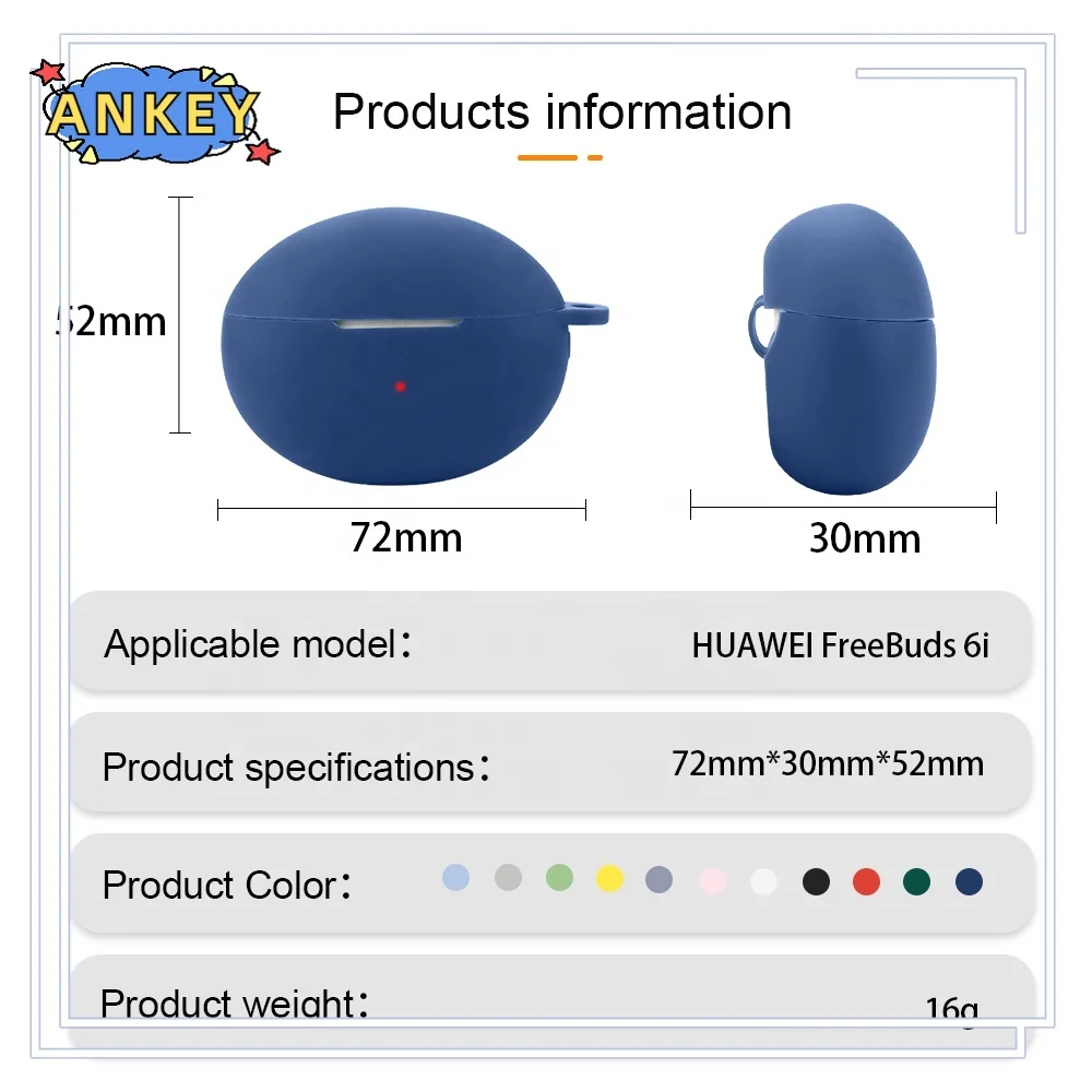 GIOPUEY Hülle Für Huawei Freebuds 6i – Lustiges Cartoon-Design, Mit Schlüsselbund & Gutem Schutz