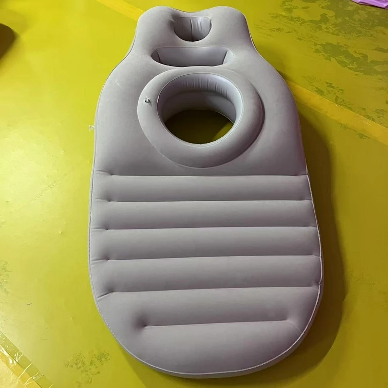 PVC Inflatable Maternity Bed Cushion Yoga Mat for Pregnancy Flocking Air Mattress with Hole for Pregnant Mommy Factory