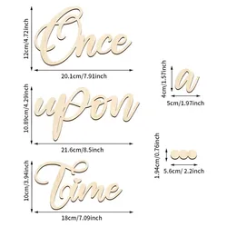 Enchanted Wooden Nursery Wall Art - Once Upon A Time Sign for Playroom & Bedroom Decor (Wood)