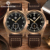 San Martin 37mm Bronze Pilot RONDA 6004 Men Watch Vintage Military Simple Fashion Style Quartz Clock Leather 10 Bar Relojes #2