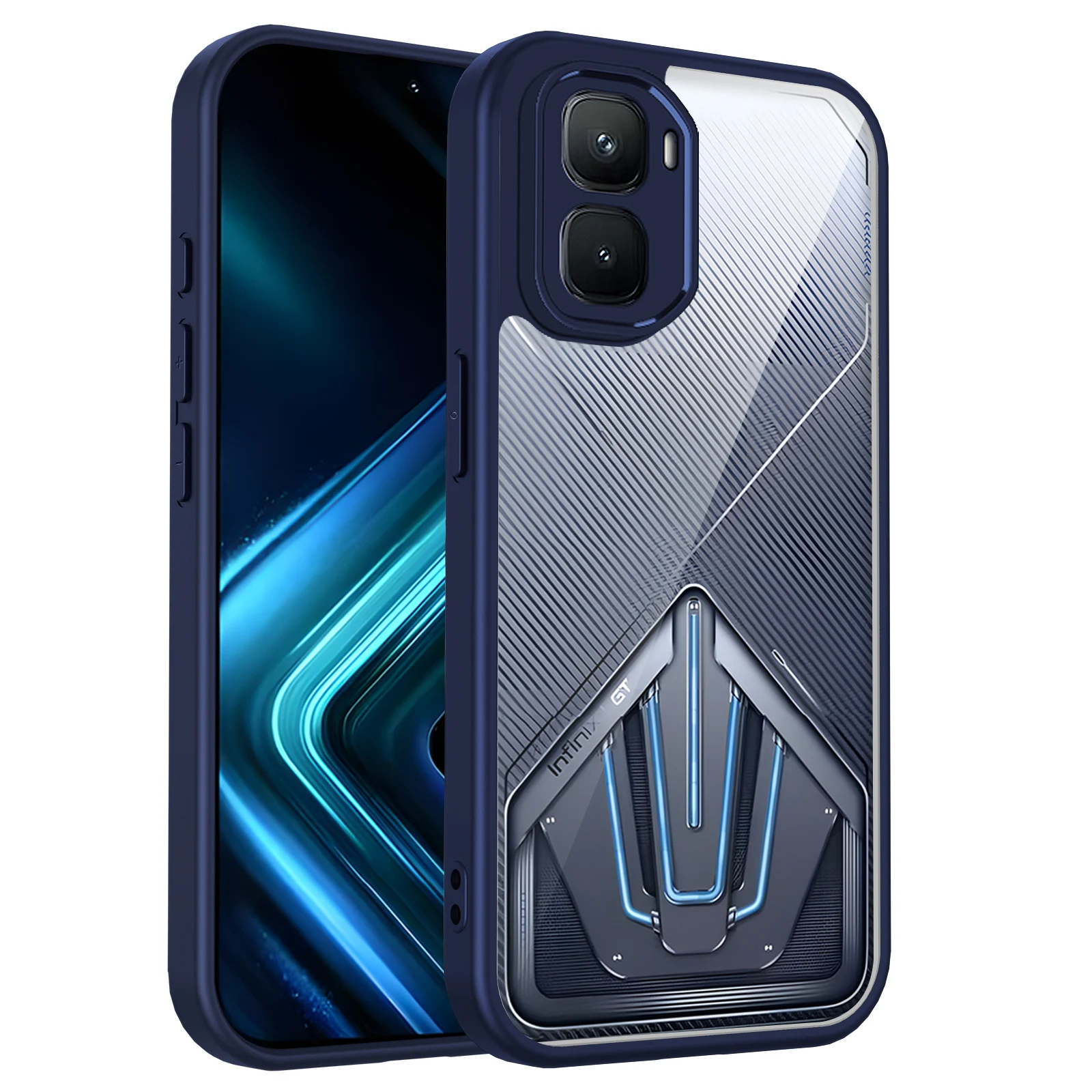 Shockproof Silicon Bumper Case with Clear Matte Back Cover