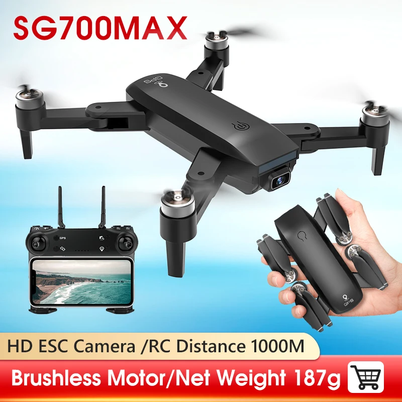 Дрон SG700 MAX с бесщеточным двигателем GPS HD EIS двойная камера стандартный Wi-Fi SG700Pro
