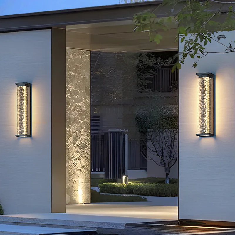 Outdoor Waterproof IP65 Modern LED Wall Light 85~265V Stainless Steel Water Wave Porch Lamp For Street Path Sconce Lighting led lamp,solar garden lights,led street lamp,led wall light