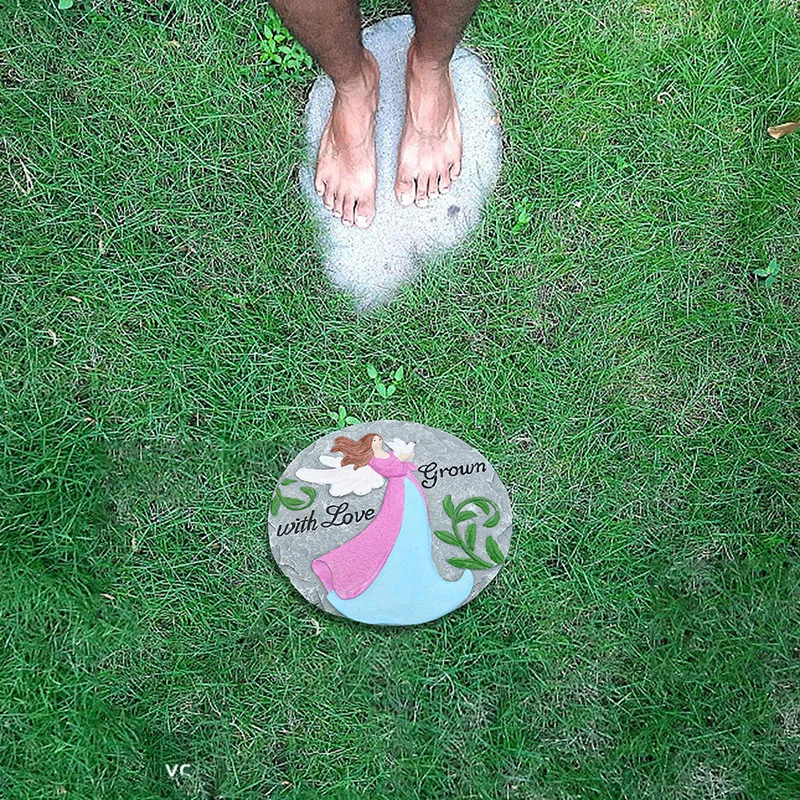 Stepping Stones Flower Paving Stones Garden Decor for Outdoor Lawn Walkway