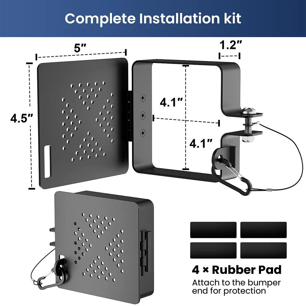 2 Sets RV Bumper End Caps, Aluminum RV Sewer Hose Storage Cover with No-Insect Vent Holes for 4in Square Camper Bumpers