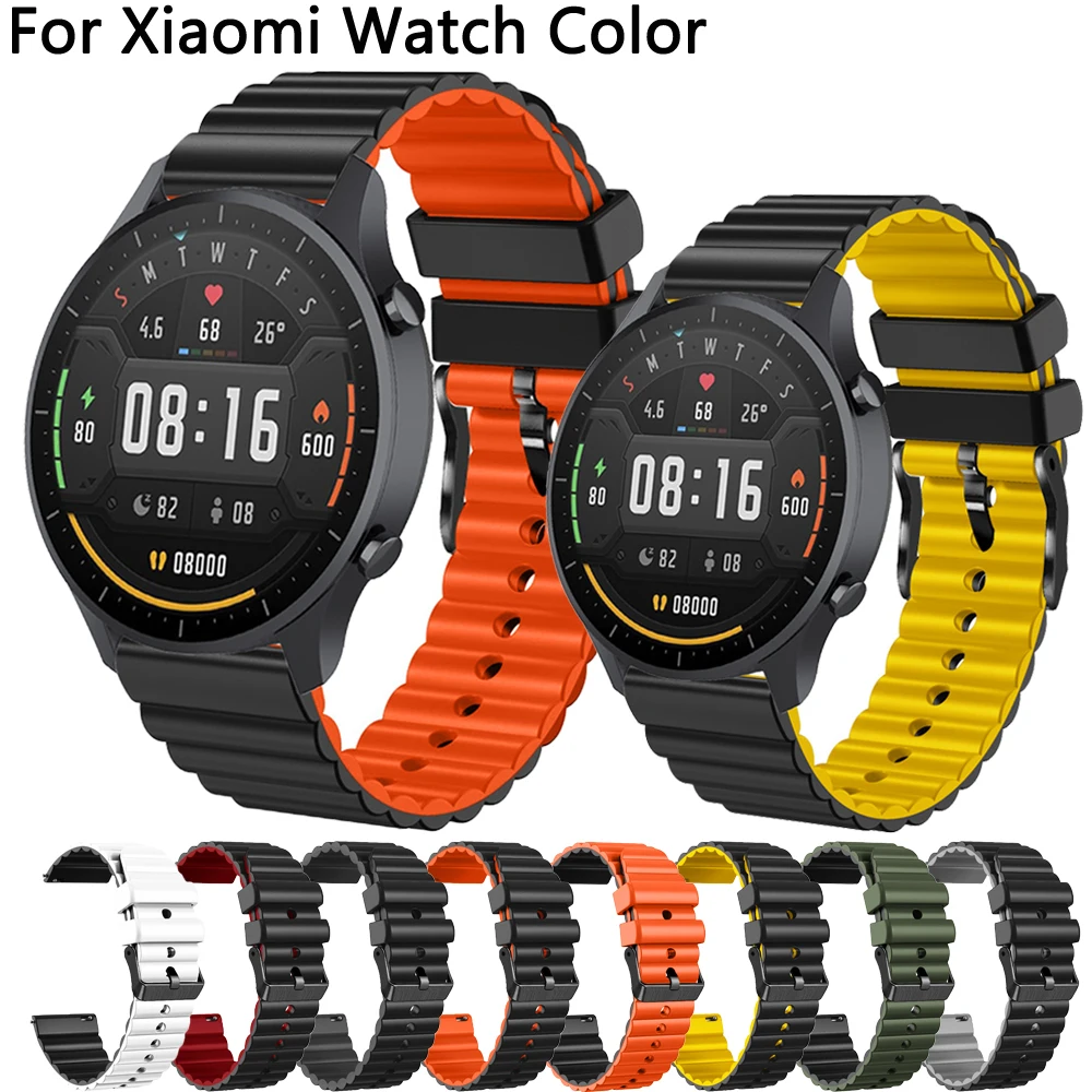 

22mm Silicone Strap For Xiaomi Mi Watch Color Smartwatch Bands For Xiaomi Watch S1 Active Pro S2 Sport Wristband Bracelet Correa