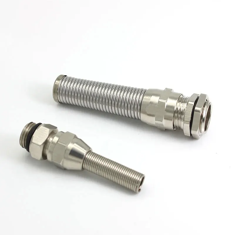 IP68 Electrical Waterproof Strain Relief Anti-Bending Nickel-Plated Brass Cable Gland Nylon Metal Cord Grips Stainless Steel PG7