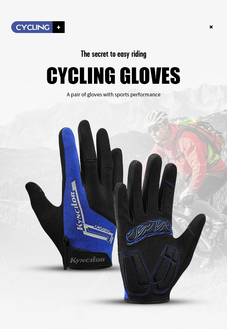 MTB Radfahren Handschuhe Schwarz Touchscreen Männer Frauen Rennrad Handschuhe Gym Reiten Silikon Gel Fahrrad Motorrad Handschuhe – Detail 9