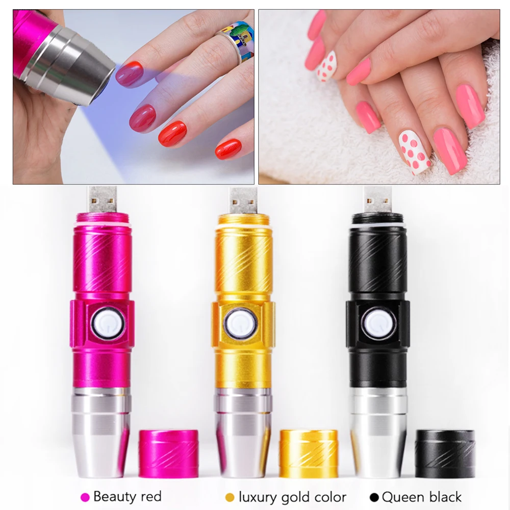 Nail Dryer Mini LED Lights Flashlight UV Lamp Portable Gel Fast Drying Manicure Tool | Красота и здоровье