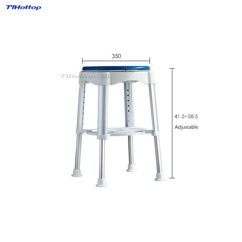 Tlhottop Bath Stool With Padded Rotating Seat Round Bath Stool With Adjustable  Showering for Elderly Seniors or Injured YJ-2053 6