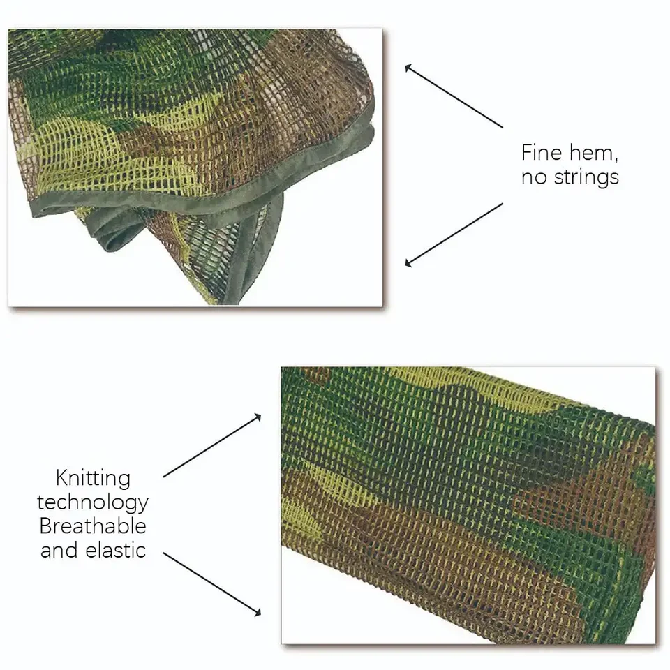 Taktischer Mesh Schal Military Camo - Gesichtsschleier Für Outdoor & Jagd