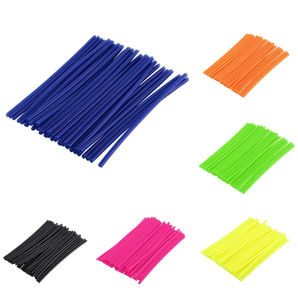 Bike Motorcycle Wheel Spoked Protector Skin Covers Pipe 36Pcs For Motocross Bicycle Bike Cool Accessories 9 Colors 17CM bike accessories bicycle wheel protector wraps
